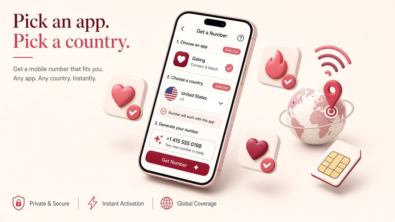 die App und Land wählen